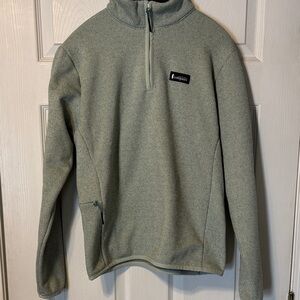 NWOT. Cotopaxi Women’ Envo Zip-Up quarter-zip pullover in light green.